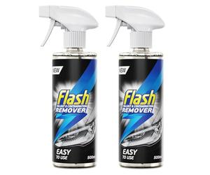 FLASH Auto Fallout and Contamination Remover, 2 x 500ml, Colour-Changing Spray Formula, for Wheels and Paintwork