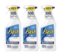 Flash BATHROOM Cleaning Spray 800ml X 3 - Powerful Multi Surface Cleaner - Removes Limescale, Soap Scum & Bathroom Dirt - Fast Acting Spray For Tiles, Sinks, Taps & Showers