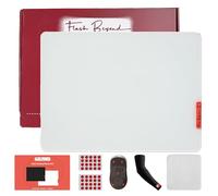 Flash Beyond Glass Gaming Mouse Pad - Premium Glass Surface with Anti-Slip Rubber Base for FPS & High-Speed Gaming - Smooth Tracking, Durable Design, Ideal for Precision Control (White, 40x30cm)