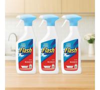 Flash Bleach Cleaning Spray 500ml (Pack of 3), Multi-Surface Cleaner