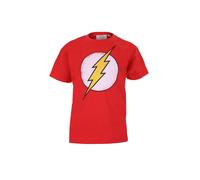 Flash Boy's Distressed Logo Cotton T-Shirt Red | Size: 9-10 Years Flash Red 9-10 Years
