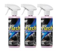 FLASH Car Care Trim & Rubber Restorer, 3 x 500ml, Plastic Cleaner, Bumper & Seal Restorer