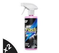 FLASH Car Dashboard & Cockpit Cleaner Interior Plastic Shine Spray 2x500ml