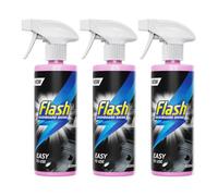 Flash Car Dashboard & Cockpit Cleaner Interior Plastic Shine Spray 3X500Ml