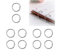 Flash Card Rings, Small Ring Binder 10Pcs Loose Leaf Binder Rings Flashcard Rings Index Card Rings Small Book Rings Ring Binders Clips for Flash Cards, Cue Cards, School, Office, Home 30mm/1.2 inch