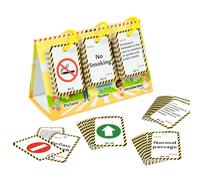Flash Card Toy, 72x Road Signs Educational Interactive Cards, Preschool Learning, Sturdy Double-Sided Cards, Bright Illustrations for Kids, Boys, Girls Aged 3+, Early Education Traffic