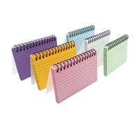 Flash Cards 300 Sheets Revision Cards 6Pcs Index Cards Multicolor Revision Flashcards Spiral Note Taking Paper for Office School Work Note List 5 * 3 Inches