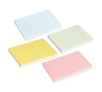 Flash Cards - 4 Scratch Notepads, Lined Cardboard, Educational Tool, Exam Preparation, Vocabulary Study Draft Book | For Filing Manufacturing Journaling Pla