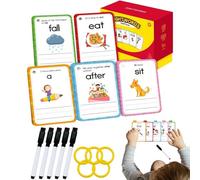 Flash Cards for Reading Improvement Equipment - Vocabulary Flash Card | For Kindergarten Preschool Age Teachers School Home Activities Class Summer Learning