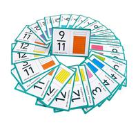Flash Cards Fractions - 35 Math Cards, Educational Learning Tool for People | Interactive Number Practice Skill Building Set for Supplies