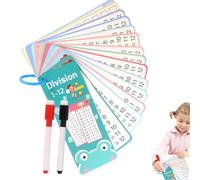 Flash Cards Math Dry Erase Double Sided Educational Hole Punched Flash