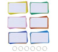 Flash Cards Paper 360 Pcs Colourful Index Revision Cards, 3 x 5 in Punched Lined Notebook with 6 Rings, Kraft Paper Notecards Lined Book for Office School Home Study Record