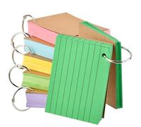 Flash Cards Revision,6 Pack 600 Pcs Index Cards Revision Cards, A7 Ruled Flshcards Assorted Colours Record Cards for Office School Study Learning