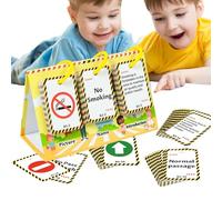 Flash Cards Studying, Interactive Road Educational, Traffic Rules Learning Set, Preschool Teaching Toy for Boys and Girls, Development, School, Classroom, Home, Travel, 3.11x4.21 Inches
