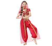 Flash Costume Teen Clothes Roman Day Girls Dance Indian Ethnic Wear for Kids Ballet Outfit Baby Egyptian Pants Costumes Dress Up Cowgirl Greek Fireman Policeman,Wine-1,6-7 Years