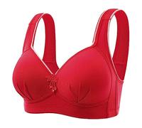 Flash Deals of The Day Breathable Cool Lift Up Air Bra Nursing Bras Non Padded Silicon Strapless Bra Strapless Bras Bigger Bust Bra Vests for Women UK Sale Clearance Red