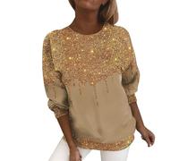 Flash Deals of the Day Christmas Glitter Tops For Women Uk Ladies Long Sleeve T Shirts Leopard Print Blouse Women Christmas Party Clothes Women Warehouse Deals Clearance