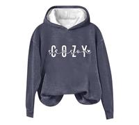 Flash Deals Of The Day Cocila Pocket Women's Letter Print Long Sleeve Hooded Sweatshirt Sweatshirt With Collar Christmas Jumper Cute Hoodie With Zip Pocket Ladies Tu Ladies Gift Sets Sale Clearance