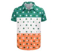 Flash Deals of The Day Green Print St Patricks Day Badge Saint Patricks Day Mens Tee Shirts with Slogans Mens Sequin T Shirt Easter Shirt Outlet Clearance UK Overstock