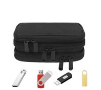 Flash Drive Case - Compact Multi-Layer USB Storage Pouch, Zipper Closure Hard Drive Holder, Protective Portable Carrying Bag, Space-Saving Organizer Design | Secure Travel and Home Use for Small Elect