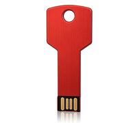 Flash Drive Key Shape Pen Drive Memory Stick 16GB 32GB & 64GB UK Seller (64GB, Red)