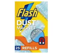 Flash Duster Dust Magnet Refills, Trap & Lock Away Dust, Dirt, Hair & Allergens In No Time, 25 Dusters (5x5)