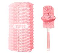 Flash Duster Dust Magnet Starter Kit Dust Magnet Refills 15 Pcs Compatible with 1 Handle 360 Degree Heavy Duty Dusting Kit with 4X Microfibers for Cleaning Blinds Furniture