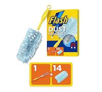 Flash Duster Dust Magnet Starter Kit, Dusters, 1 Handle + 14 Refills, Effective on 100% of Dust, Dust Magnet Refill