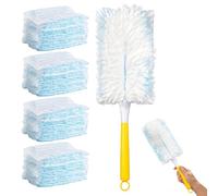 Flash Duster Refills, 40-Piece Dust Magnet Refill Set with Ergonomic Handle for Household Cleaning, Effective Dust Collection Tool for Furniture and Electronic Devices