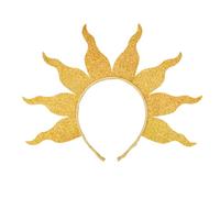 Flash Flame Headband with Sparkling Sun Design for Women Men Fire Crown Hair Band Luminous Costume Hair Hoop Party LED Hair Accessories for Ladies Womens Hairbands