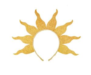 Flash Flame Headband with Sparkling Sun Design for Women Men Fire Crown Hair Band Luminous Costume Hair Hoop Party LED Hair Accessories for Ladies Womens Hairbands