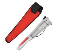 Flash folding blind cane - 4 Sections Aluminum alloy Folding Walking Cane for The Blind,with Sound and Light Voice Alarm + red reflective film(White,A(132cm/52in))