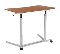 Flash Furniture Merritt Sit-Down, Stand-Up Cherry Computer Ergonomic Desk with 37.375" W Top (Adjustable Range 29" - 40.75")