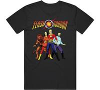 Flash Gordon Cartoon 70's Men's T-Shirt Black Graphic Unisex Tee Shirt 3XL