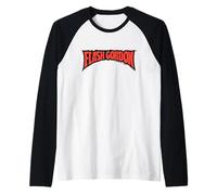 Flash Gordon Classic Red Text Comic Logo Raglan Baseball Tee