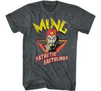 Flash Gordon Ming The Merciless Pathetic Earthlings Men's T Shirt Who Will Save Dark Grey 3XL