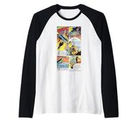 Flash Gordon Space Ship in Orbit Retro Comic Raglan Baseball Tee