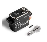 FLASH HOBBY 45KG Coreless Servo 8.4V High Torque Full Metal Gear Servo, IP67 Waterproof Steering RC Servo with Control Angle 360° for 1/10 Scale RC Cars, Trucks & Robot Parts (Continuous Rotation)