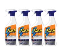 Flash Impeccable Clean Kitchen Degreasing Effect Kitchen Grease Remover Citrus Scent 500ml Pack of 4 Hob Sink Worktops Oven Oven Cleaning Detergent with Welari Thank You Card | (4pack) (2000ml)