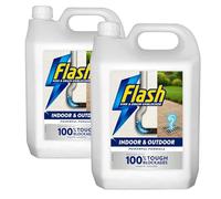 Flash Indoor & Outdoor Sink and Drain Unblocker, 2 x 5 Litre, Dissolves Clogs, Safe for All Pipes, Powerful formula