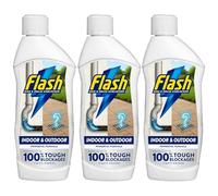 Flash Indoor & Outdoor Sink and Drain Unblocker, 500ml, Dissolves Clogs, Safe for All Pipes, Powerful formula (3 x 500ml)