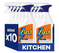 Flash Kitchen Cleaner Spray, 8 Litres (800 ml x 10), Kitchen Cleaning, Citrus Fresh