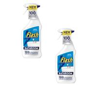 Flash Kitchen Cleaner Spray, Antibacterial, Tough on Grease, Streak-Free, No Rinse, Kills 99.9% Bacteria, Fresh Scent, 800ml (Bathroom Fresh Scent x 2)