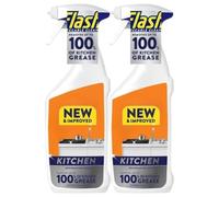 Flash Kitchen Impeccable Clean Degreasing Effect Kitchen Grease Remover, Compatible with Flash Cleaning Sponge, Citrus Scent 500ml x 2 Hob Sink Worktops Oven with Welari Thank You Card | (2pack)