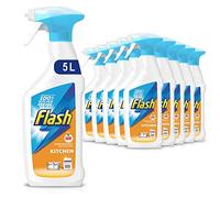 Flash Kitchen Spray, Grease Remover, Fresh Citrus, 5 litres (500 ml x 10)