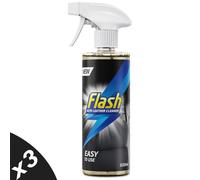 Flash Leather Cleaner Clean & Freshens Car Automotive Leather Upholstery 3x500ml
