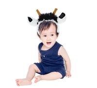 Flash LED Cows Headband Plush Animal Party Hair Accessory