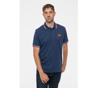 David Bowie Polo shirt -XL- Flash Logo Blue