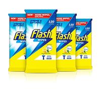 Flash Mediterranean Lemon Wipes, 480 Count, Pack Of 4 x120