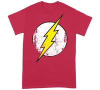Flash Men's Distressed Logo T-Shirt in Red | Size: Large Flash Red L
